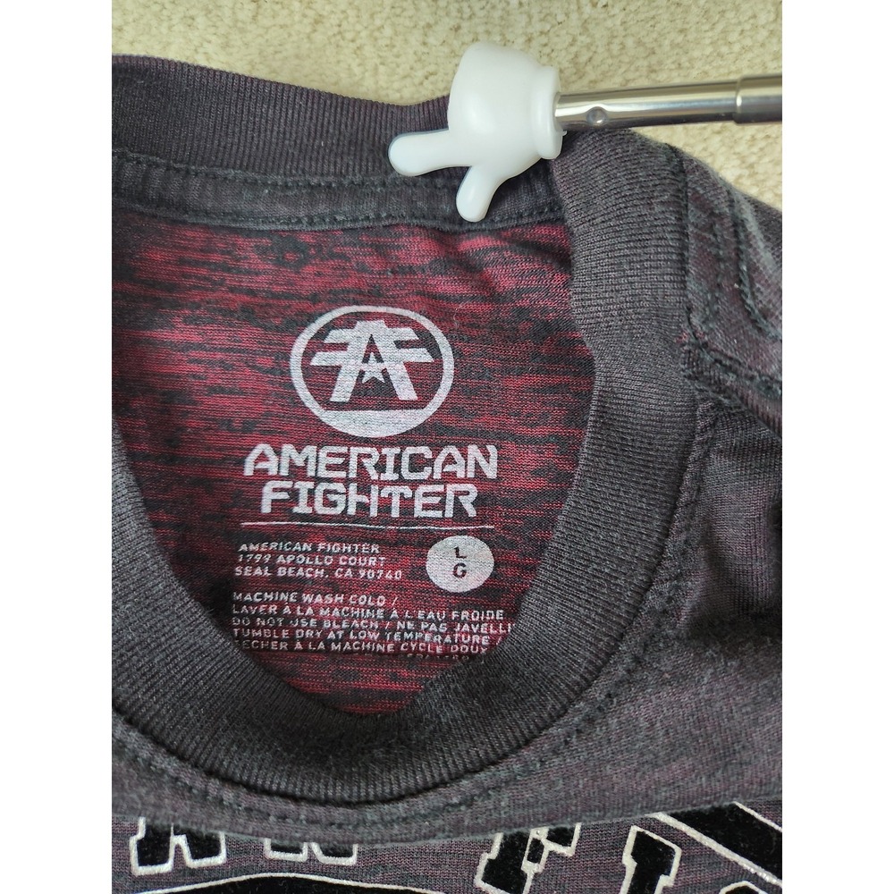 American Fighter Mens Buckle Short Sleeve Tee Size Large Y2K Streetwear MMA - Picture 7 of 9